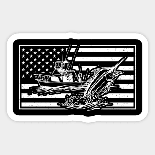 American Ocean Fishing Sticker